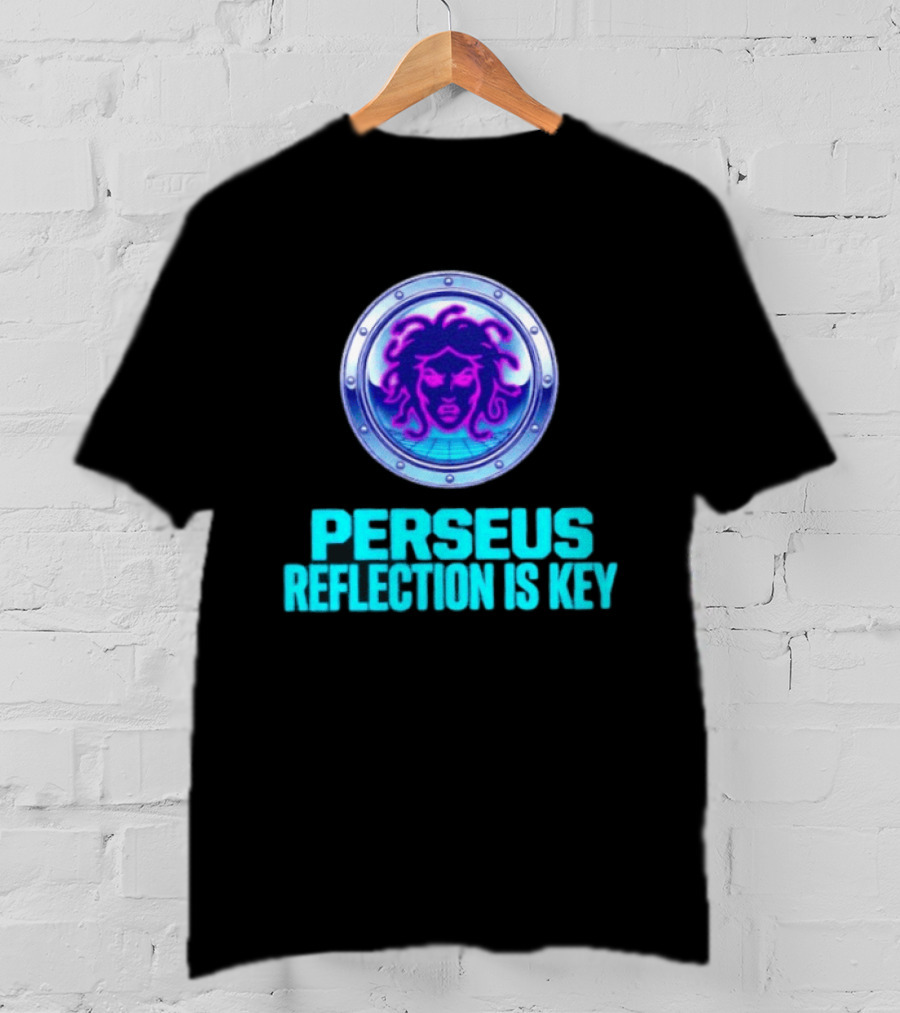 Perseus Reflection Is Key Medusa Mythology Greek Shield T-Shirt