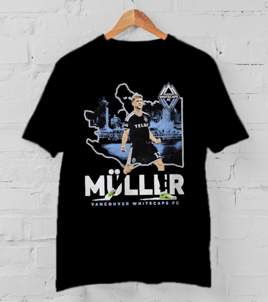 Müller Vancouver Whitecaps FC City Skyline Map T-Shirt