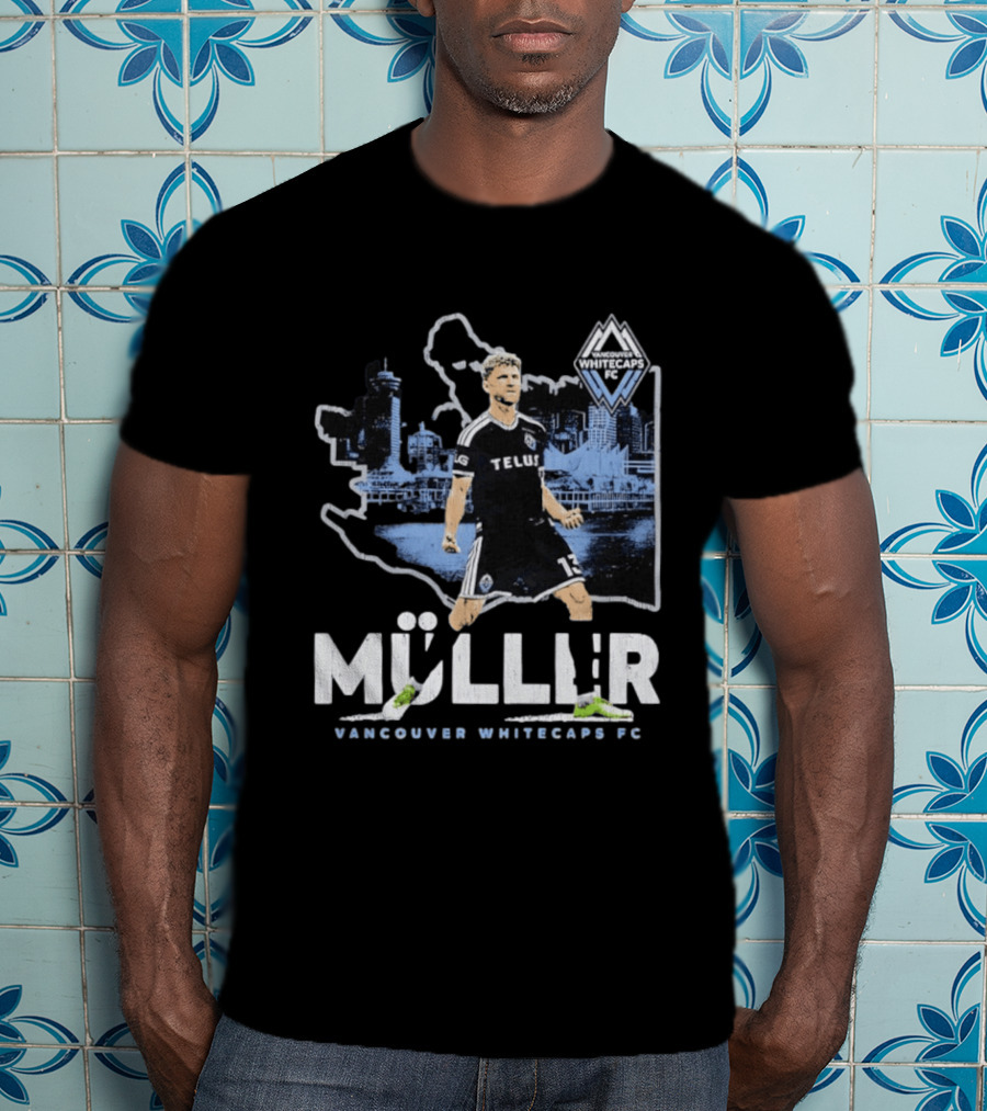 Müller Vancouver Whitecaps FC City Skyline Map T-Shirt