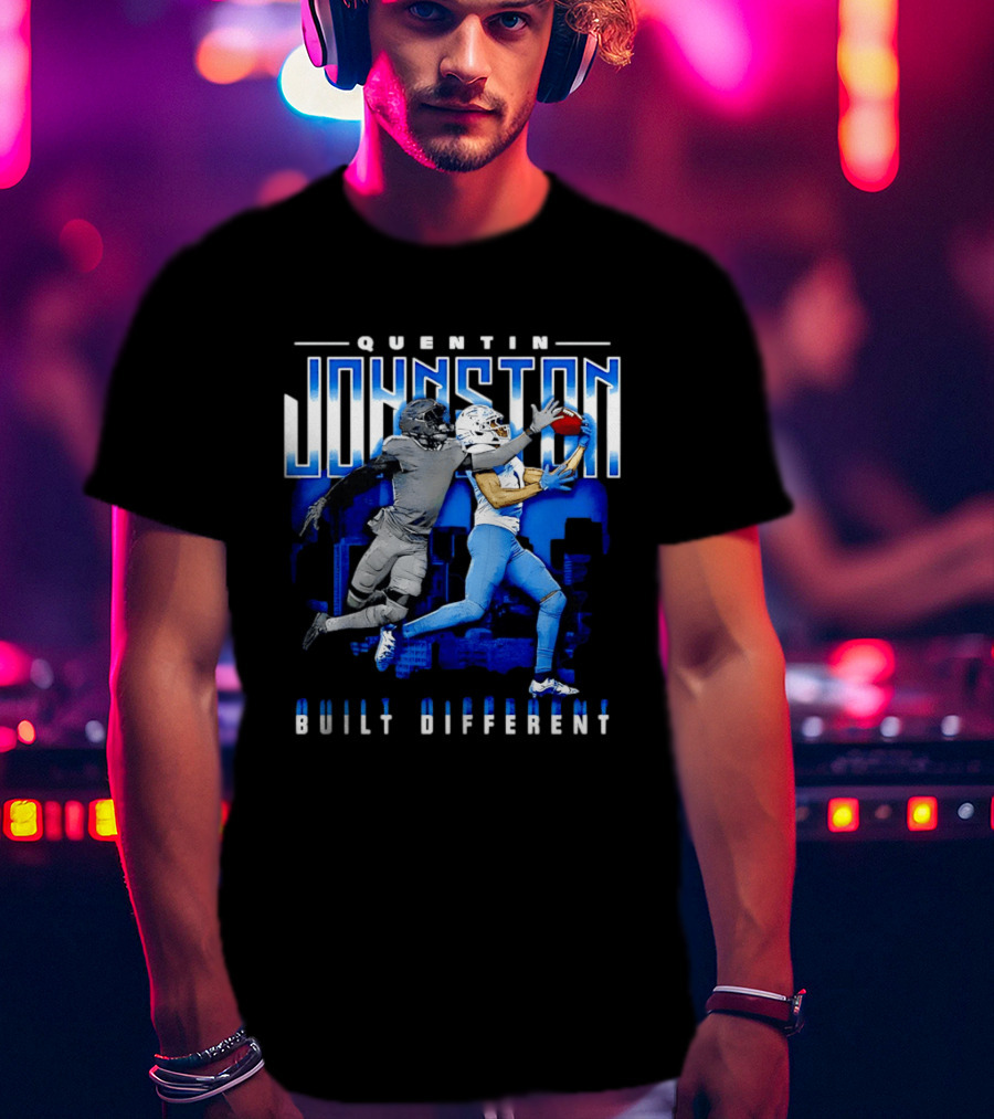 Quentin Johnston Los Angeles Chargers Built Different Skyline Catch T-Shirt