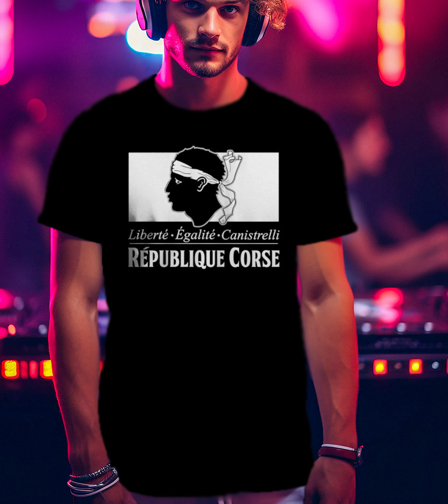 République Corse Liberté Égalité Canistrelli Banner T-Shirt