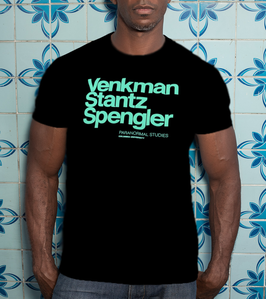 Venkman Stantz Spengler Paranormal Studies Columbia University Ghostbusters T-Shirt