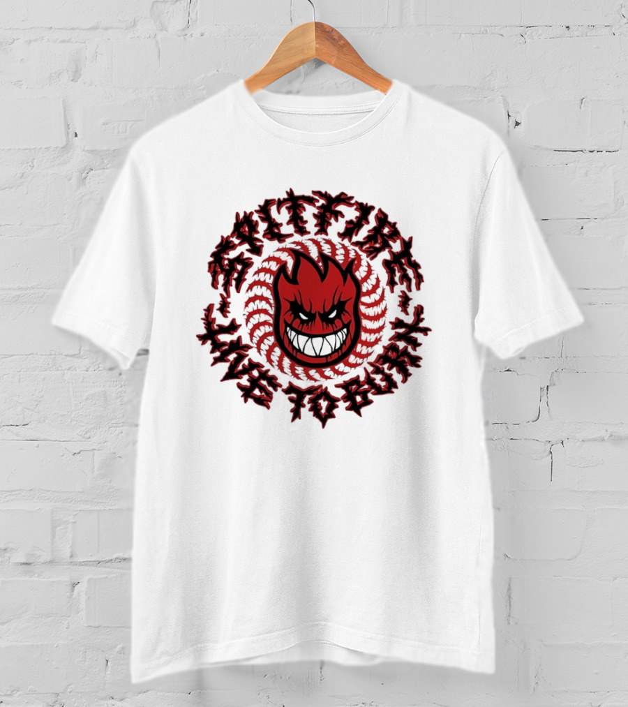 Spitfire Live To Burn Fireball Flamehead T-Shirt