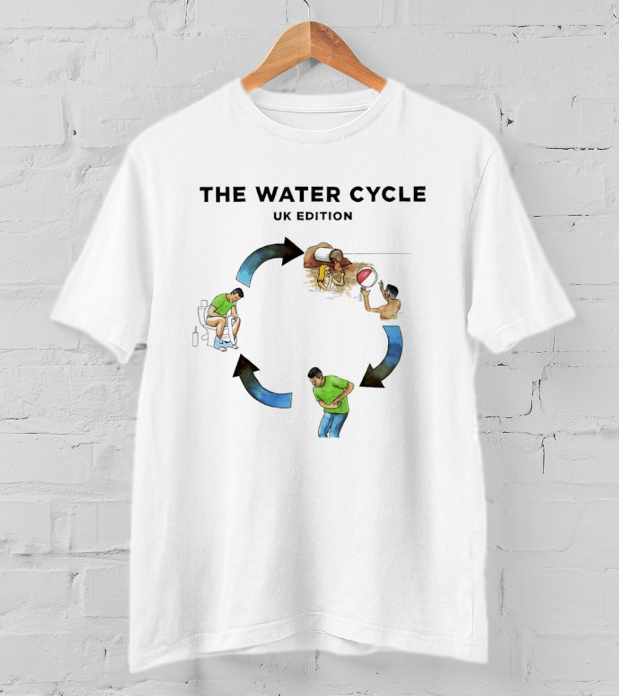 The Water Cycle UK Edition Toilet Sports Sewage Pollution Cycle T-Shirt