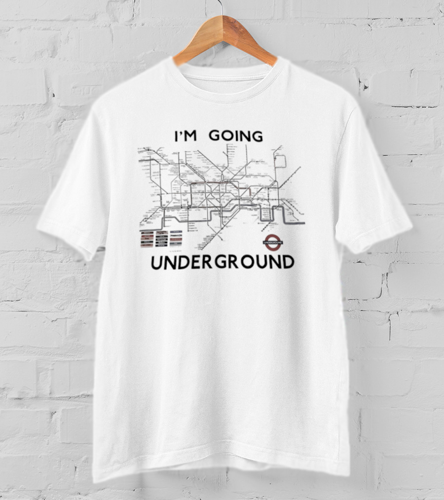 I'm Going Underground Tube Map Concept With Iconic Circle Marking T-Shirt
