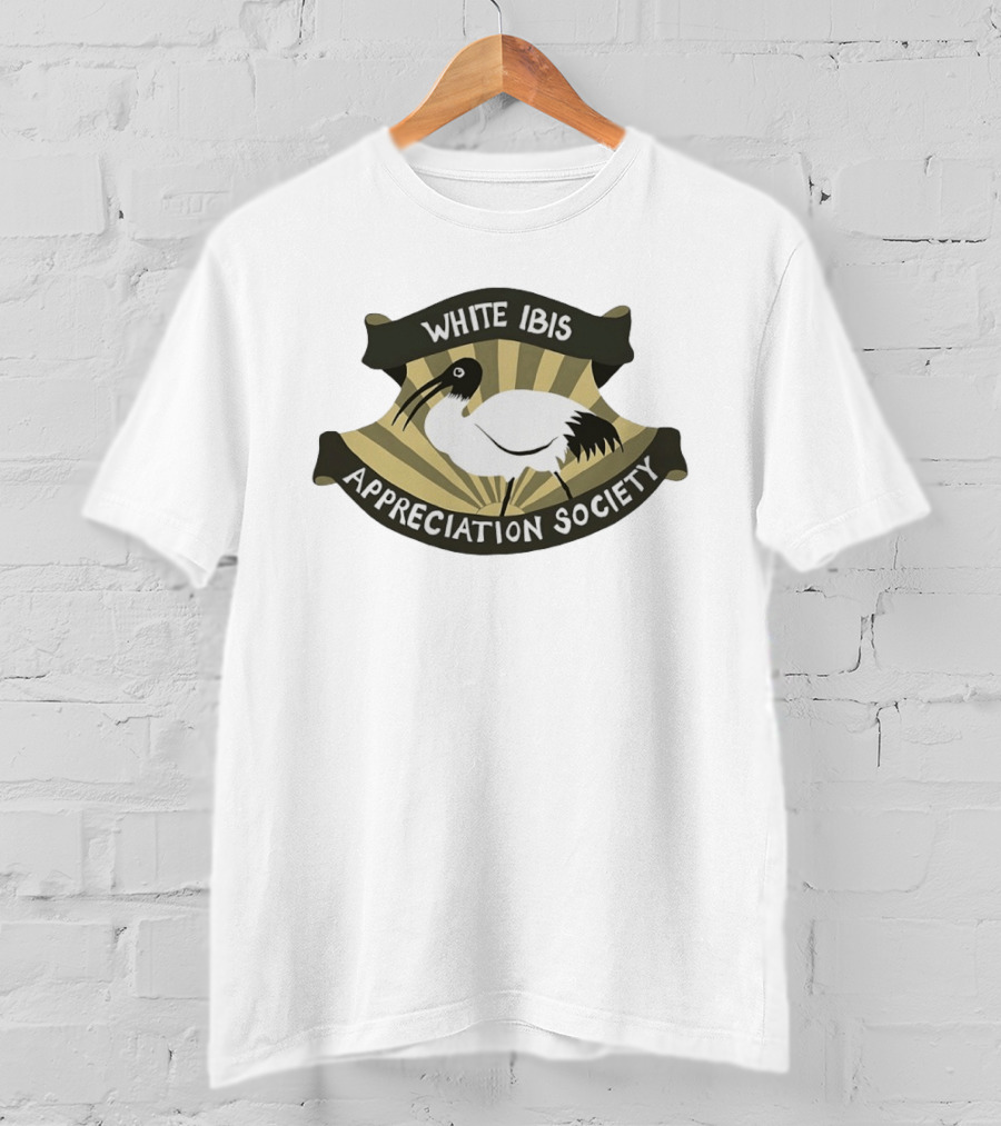 White Ibis Appreciation Society Bird Nature Lover Enthusiasts T-Shirt