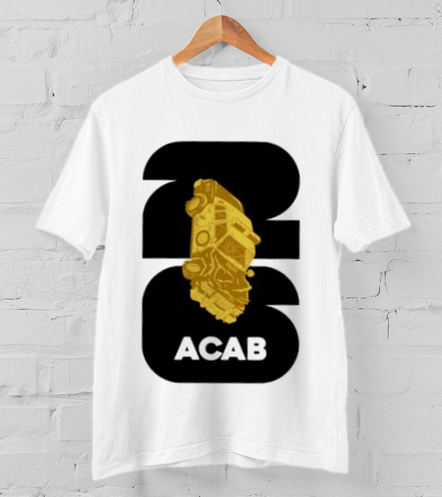 ACAB 1312 Upside Down Police Car Protest Abolition T-Shirt