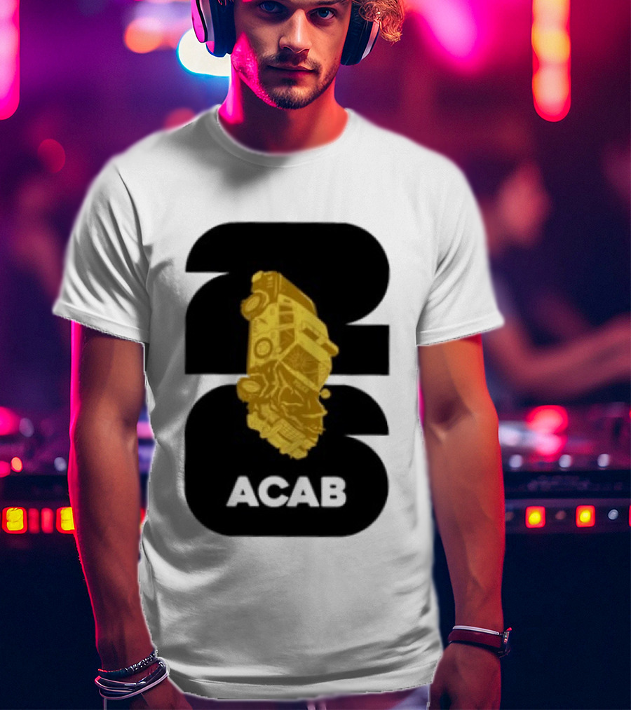 ACAB 1312 Upside Down Police Car Protest Abolition T-Shirt