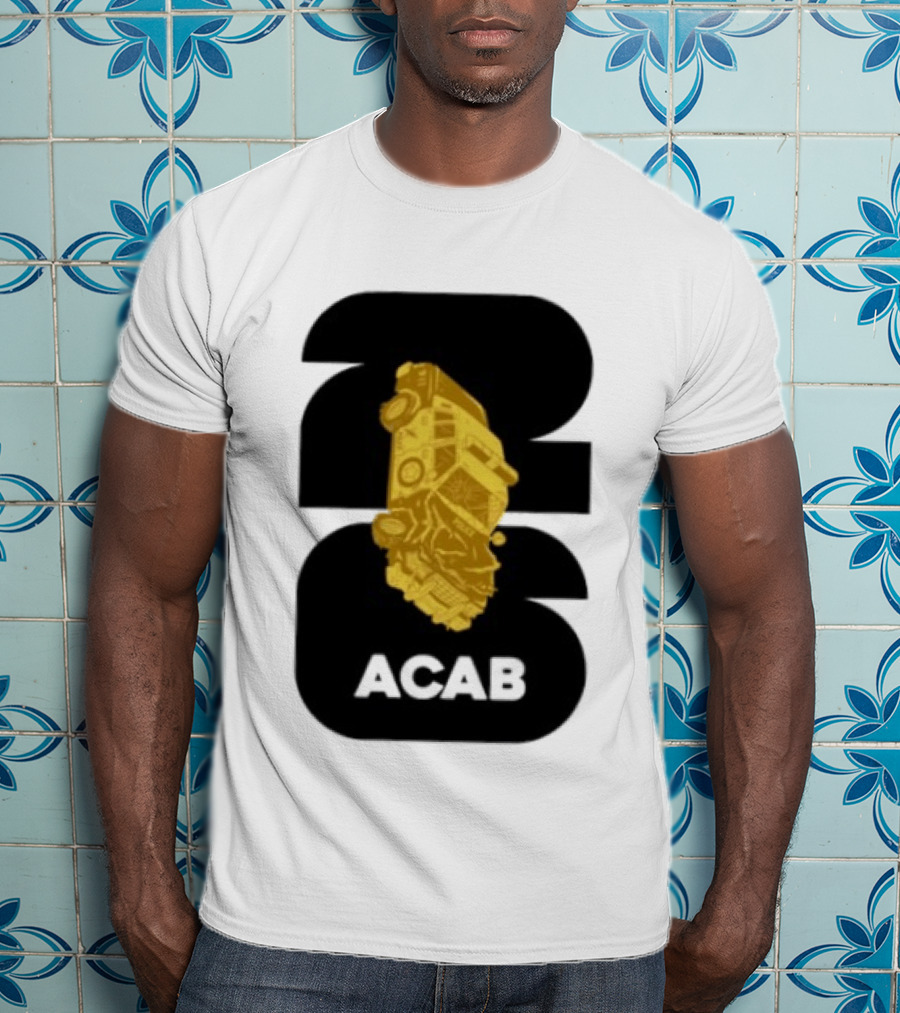 ACAB 1312 Upside Down Police Car Protest Abolition T-Shirt