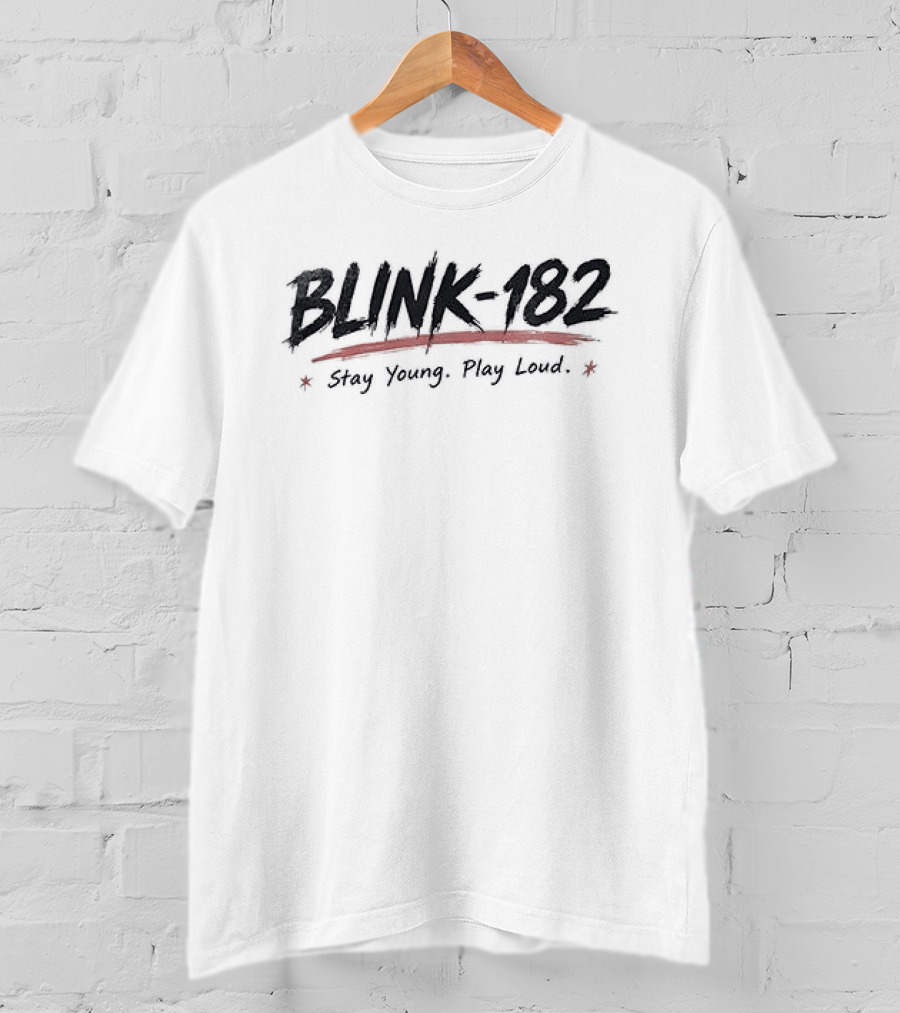 Blink 182 Stay Young Play Loud Retro Music T-Shirt