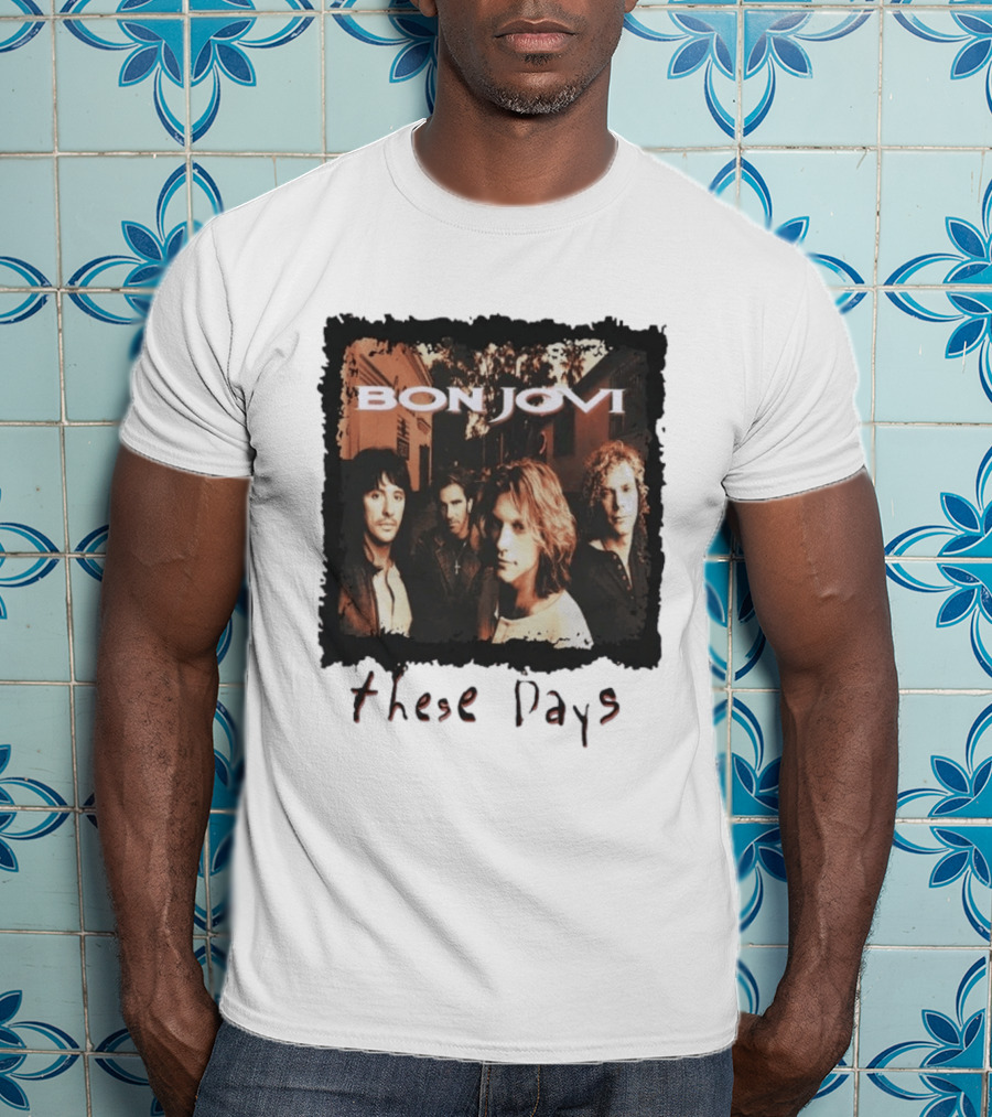 Bon Jovi These Days 1995 Tour Album Cover Band Members T-Shirt