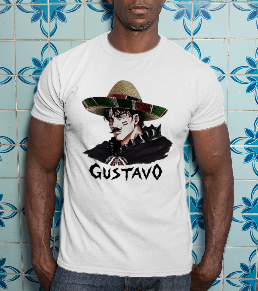 Gustavo Mexican Sombrero Anime T-Shirt