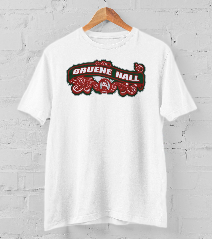 Gruene Hall New Braunfels Texas Iconic Red Green Swirls T-Shirt