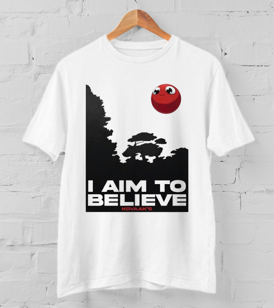 Kovaak's I Aim To Believe Red Ball T-Shirt