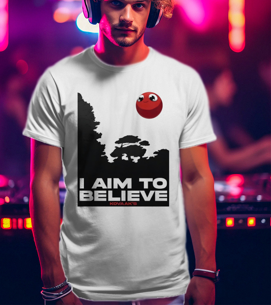 Kovaak's I Aim To Believe Red Ball T-Shirt