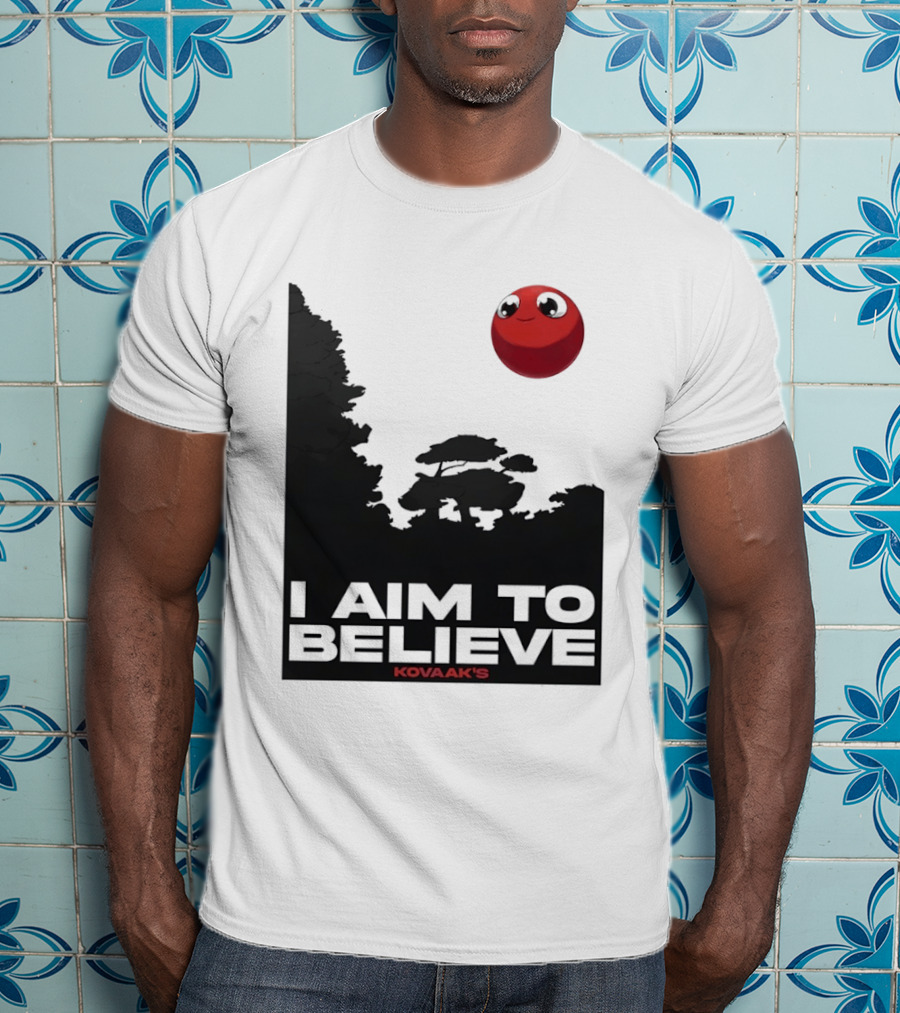 Kovaak's I Aim To Believe Red Ball T-Shirt
