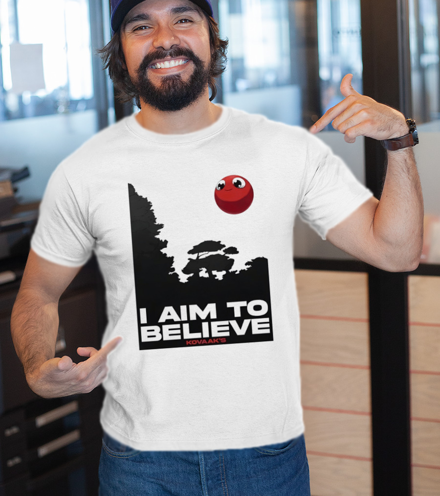Kovaak's I Aim To Believe Red Ball T-Shirt