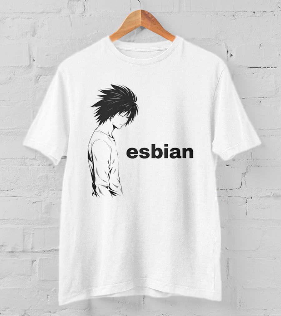 Death Note L Esbian Meme Character Profile T-Shirt
