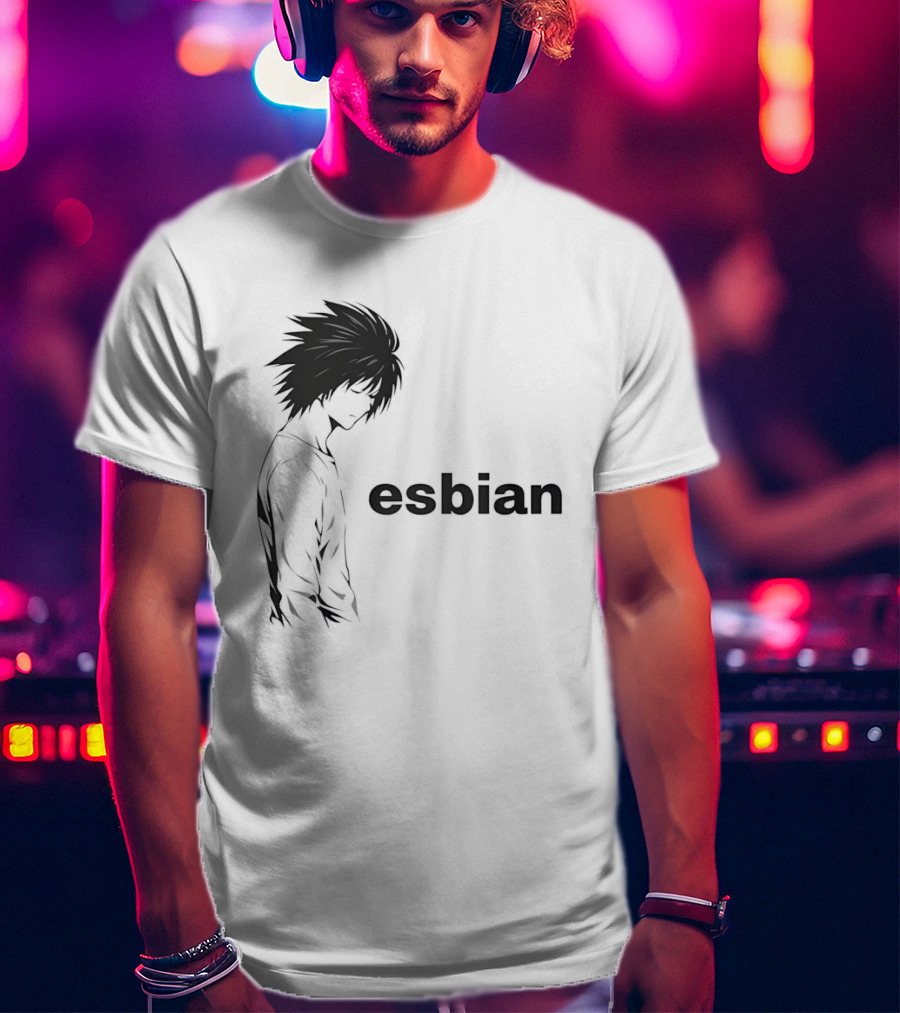 Death Note L Esbian Meme Character Profile T-Shirt