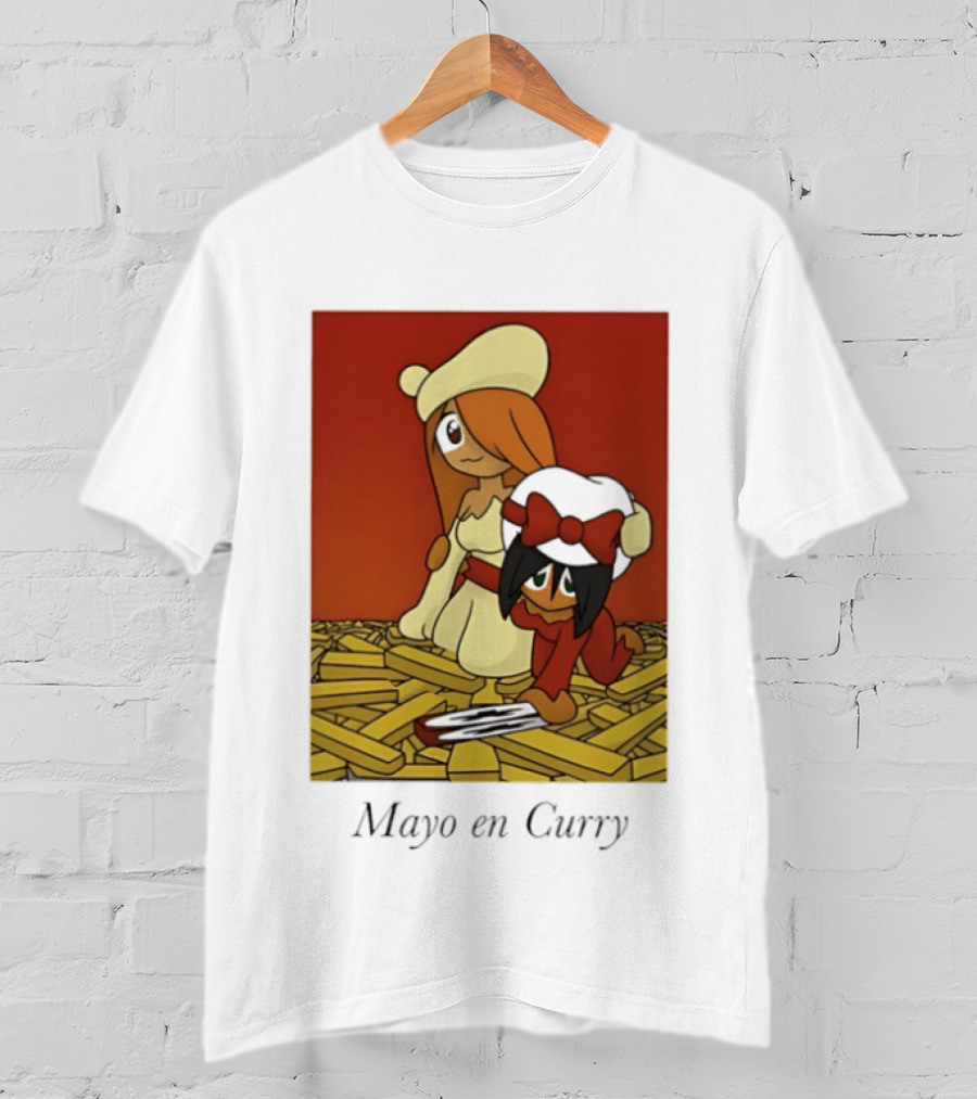 Mayo En Curry Anime Characters On Fries T-Shirt