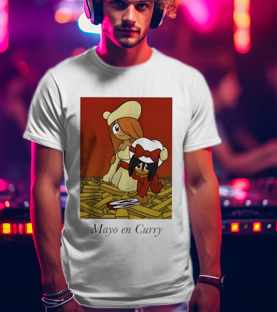 Mayo En Curry Anime Characters On Fries T-Shirt
