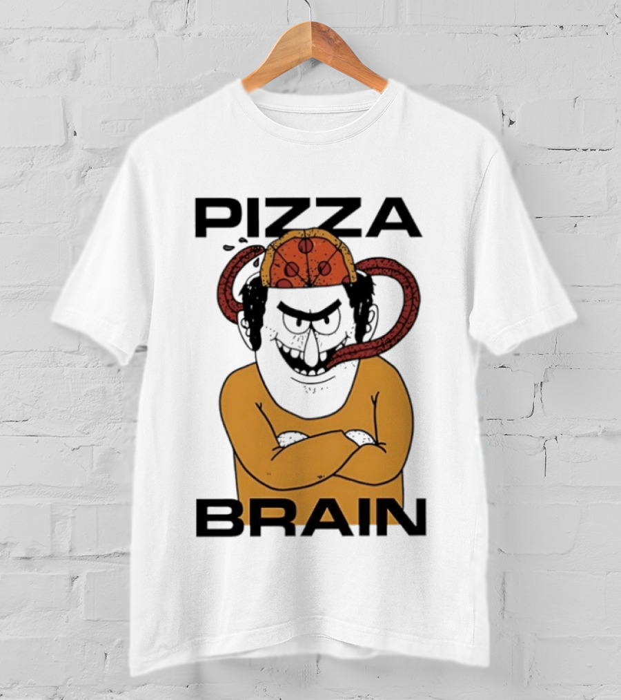Pizza Brain Cartoon Perry Pizza Hat Monster T-Shirt