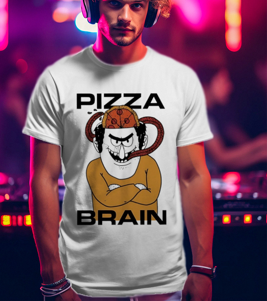 Pizza Brain Cartoon Perry Pizza Hat Monster T-Shirt