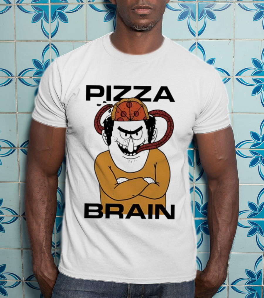 Pizza Brain Cartoon Perry Pizza Hat Monster T-Shirt