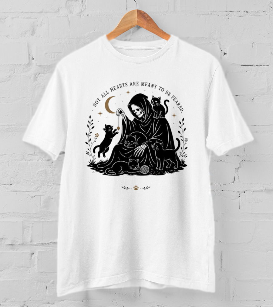 Reaper And Cats Not All Hearts Are Meant To Be Feared Yujin Clothing T-Shirt