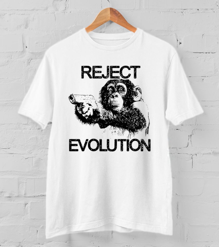 Reject Evolution Monkey Gun T-Shirt