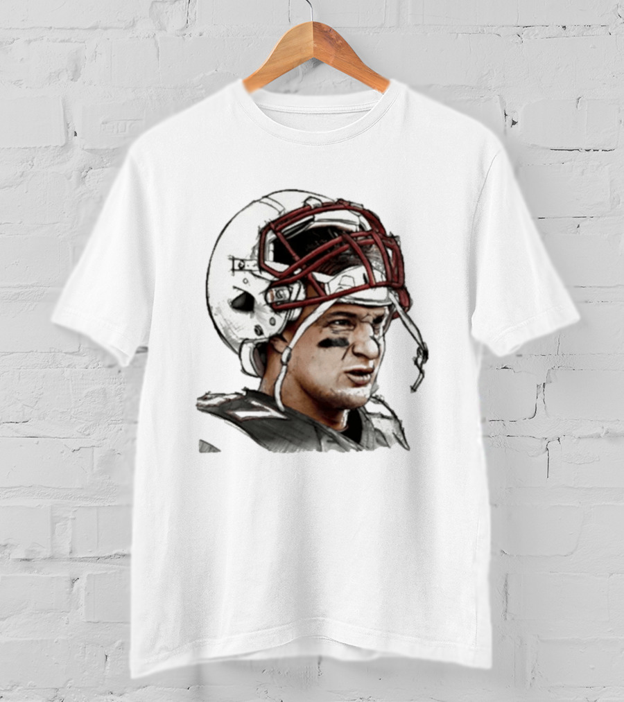 Rob Gronkowski New England Patriots Swag Head Helmet Football T-Shirt