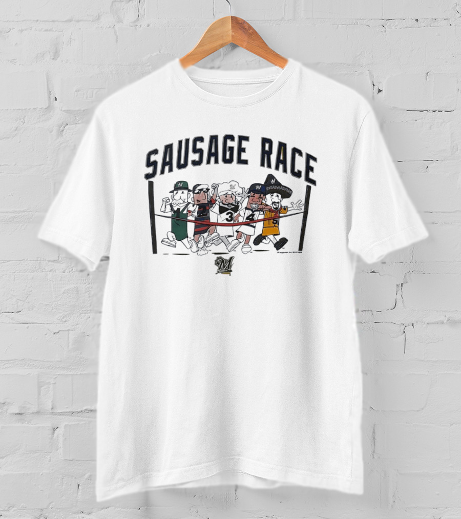 Milwaukee Brewers MLB Baseball Sausage Race Mascots T-Shirt
