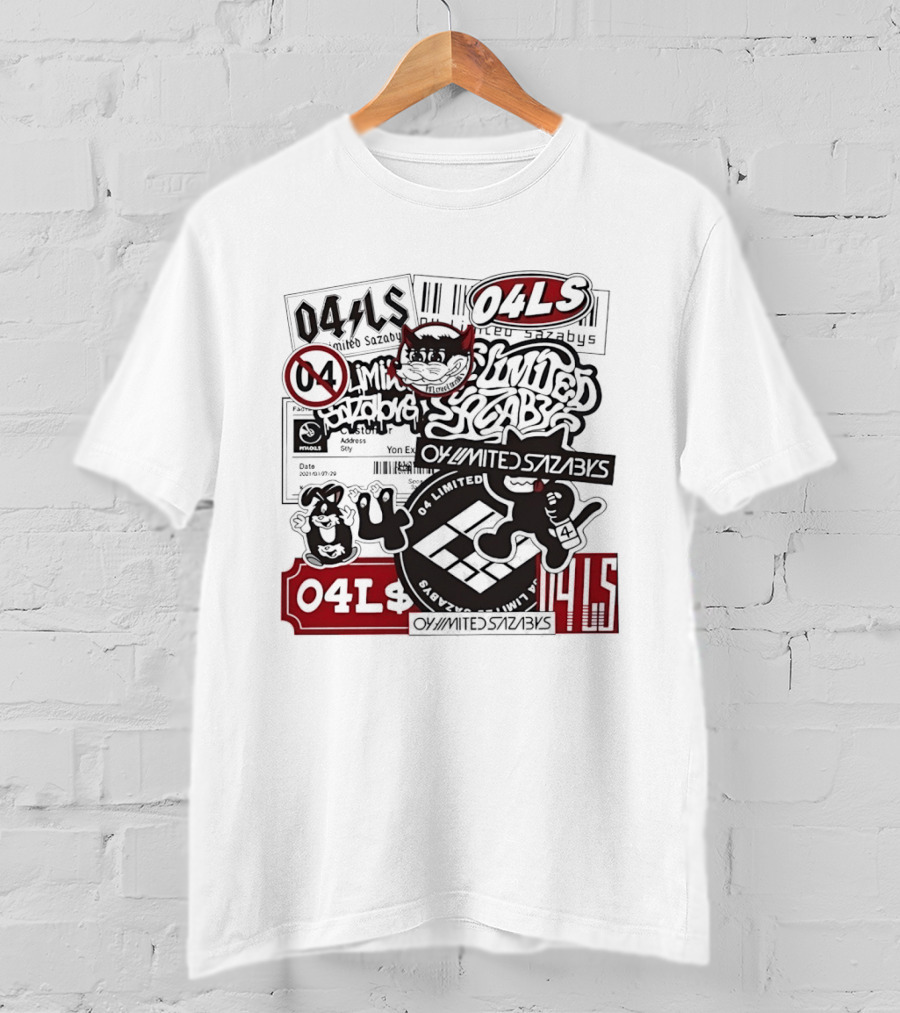 04 Limited Sazabys Sticker Collage Cat Icon O4LS T-Shirt