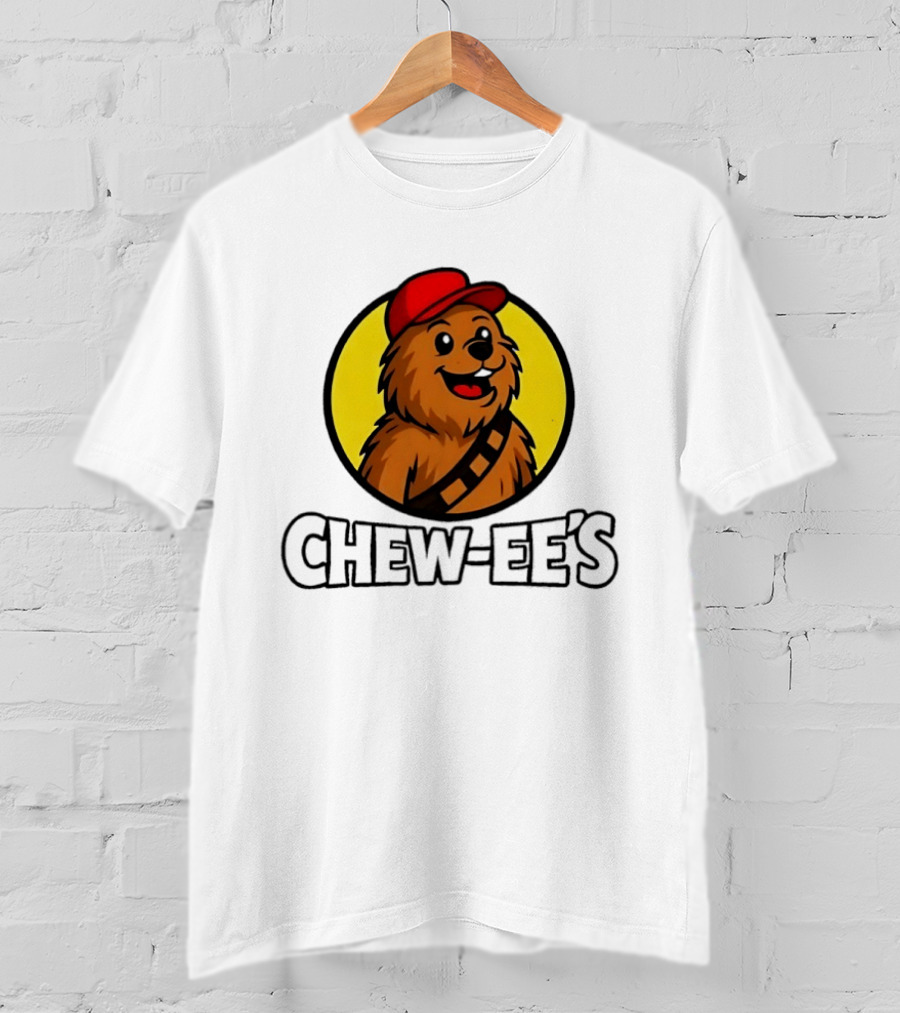 Chew Ee's Chewbacca Fast Food Character With Red Cap T-Shirt