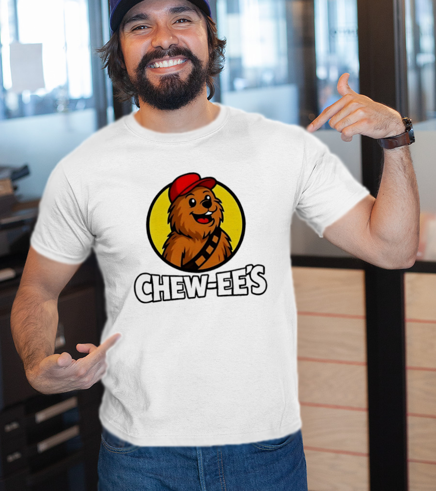 Chew Ee's Chewbacca Fast Food Character With Red Cap T-Shirt