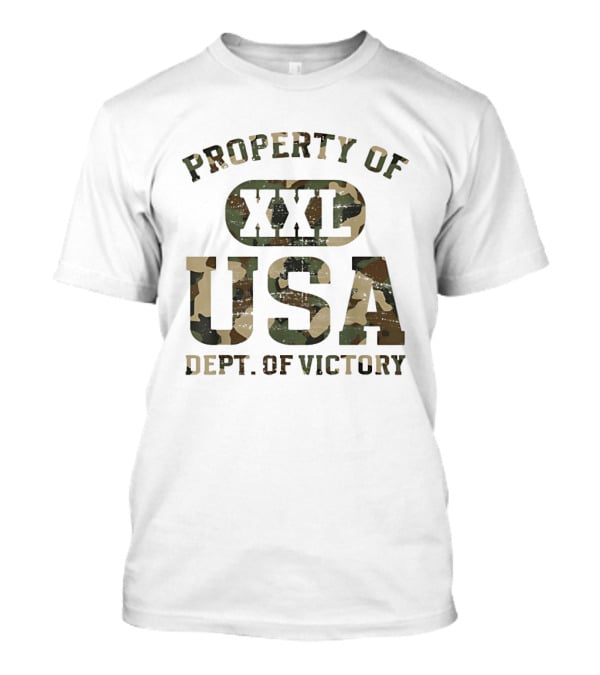 Property Of Xxl Usa Dept Of Victory Camo T-Shirt