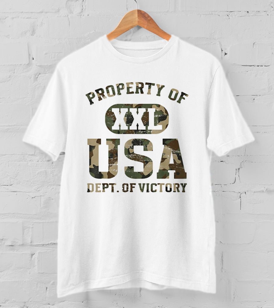 Property Of Xxl Usa Dept Of Victory Camo T-Shirt