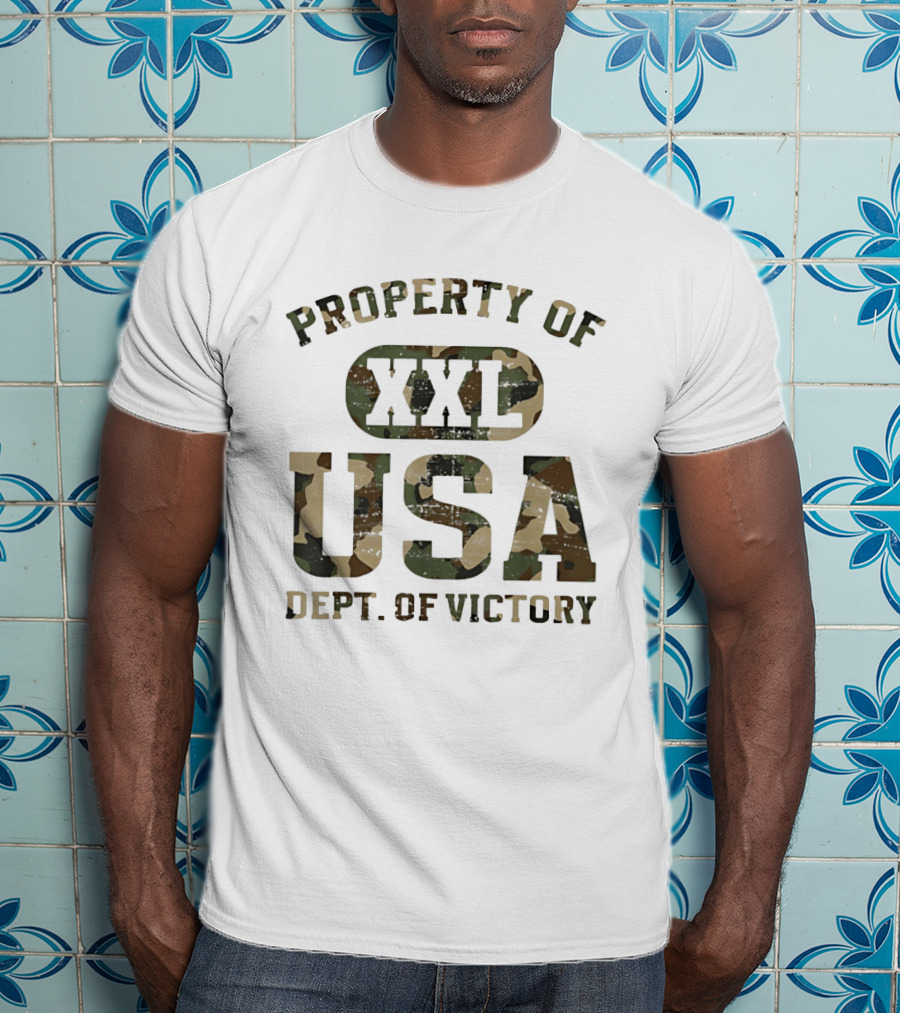 Property Of Xxl Usa Dept Of Victory Camo T-Shirt