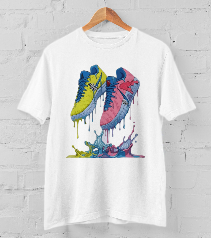 Dripping Paint Sneakers Censored T-Shirt