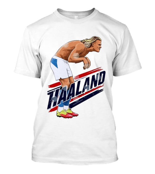 Erling Haaland Celebration Pose With Norway T-Shirt