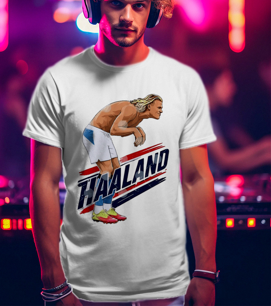 Erling Haaland Celebration Pose With Norway T-Shirt