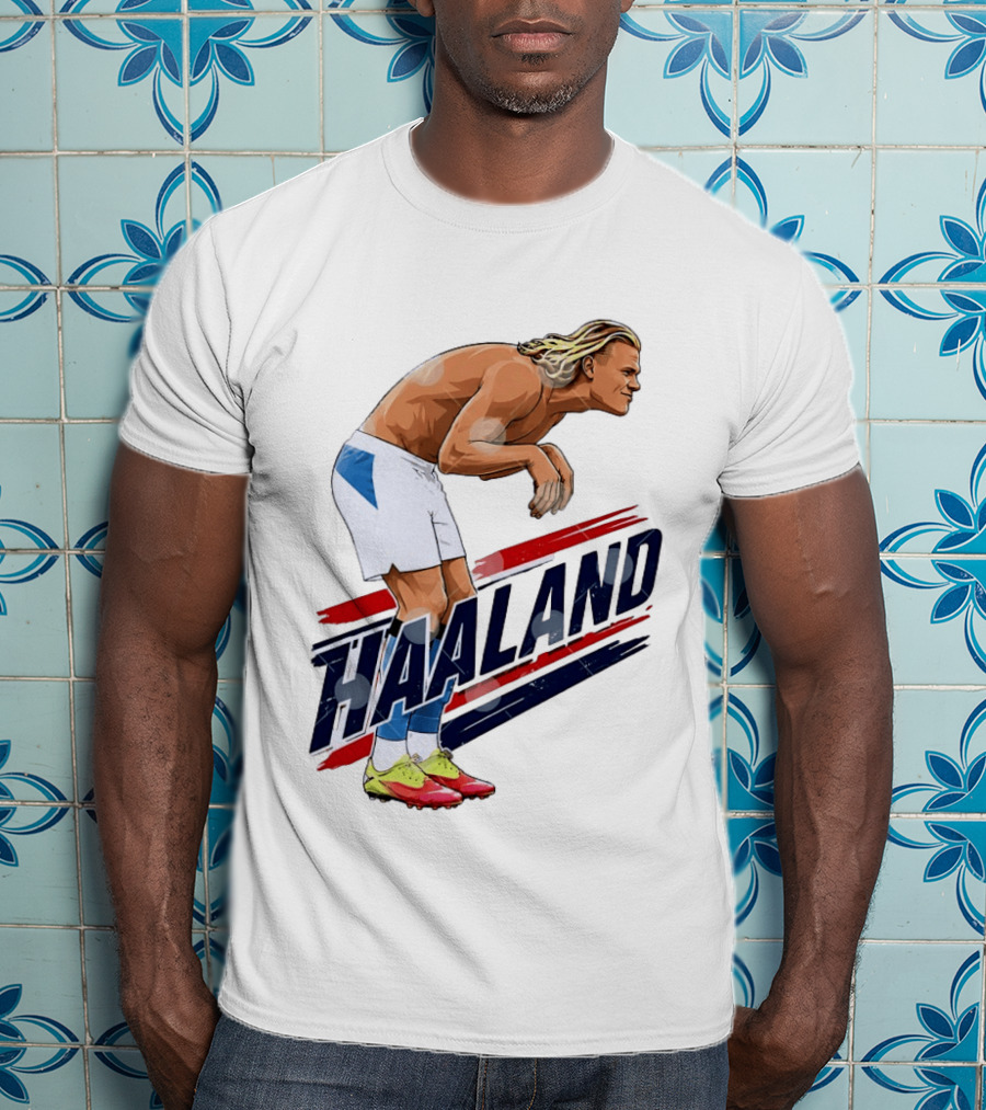 Erling Haaland Celebration Pose With Norway T-Shirt