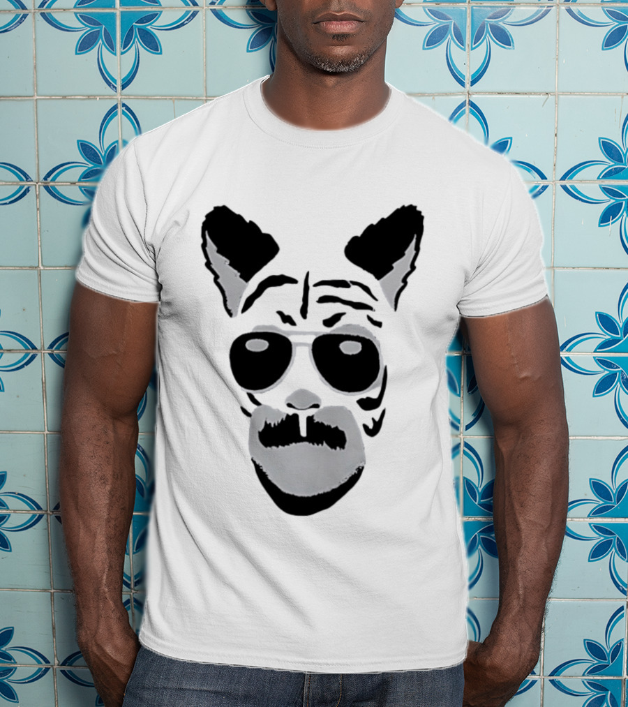 Fallout Tiger Mustache Aviator Sunglasses T-Shirt