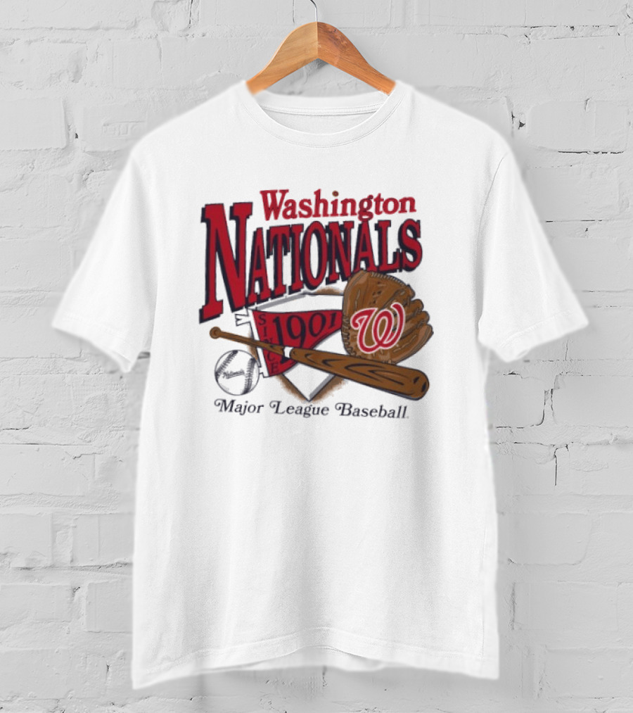 Washington Nationals Est 1901 Baseball Bat Glove Major League T-Shirt