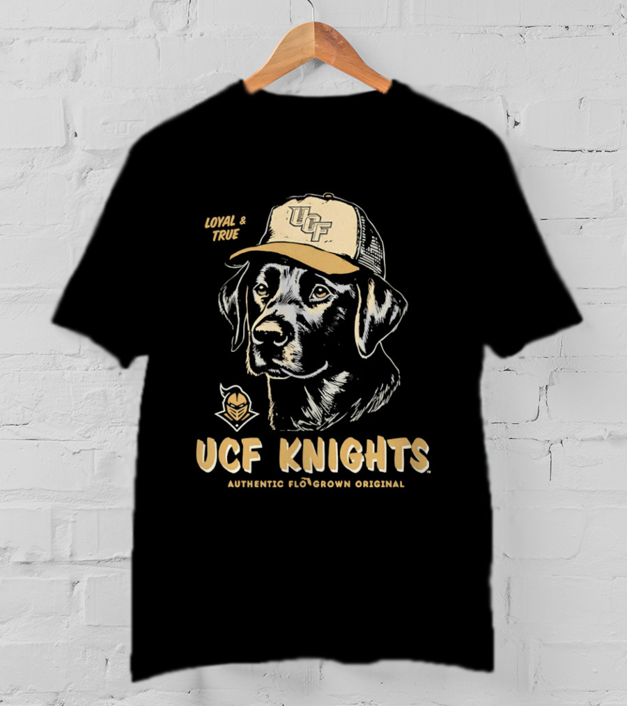 UCF Knights Loyal And True Black Lab Dog Authentic Florgrown Original T-Shirt