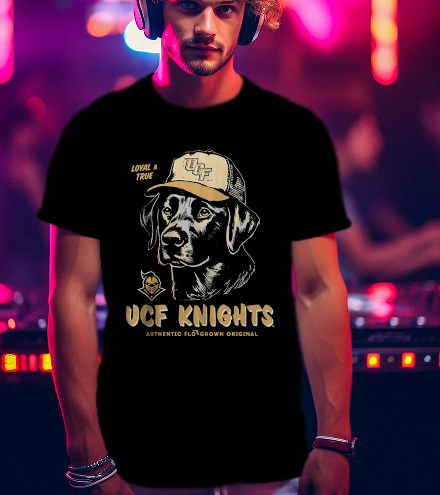 UCF Knights Loyal And True Black Lab Dog Authentic Florgrown Original T-Shirt