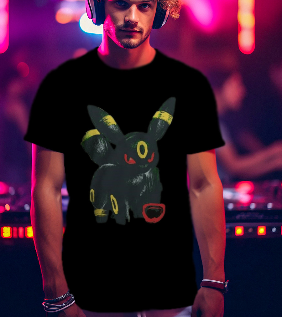 Umbreon Pokemon Distressed T-Shirt