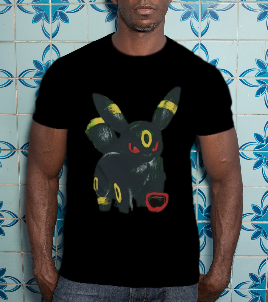 Umbreon Pokemon Distressed T-Shirt