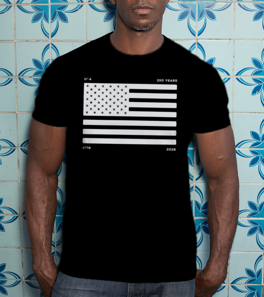 USA 250 Years 1776 2026 American Flag 250th Anniversary Celebration T-Shirt