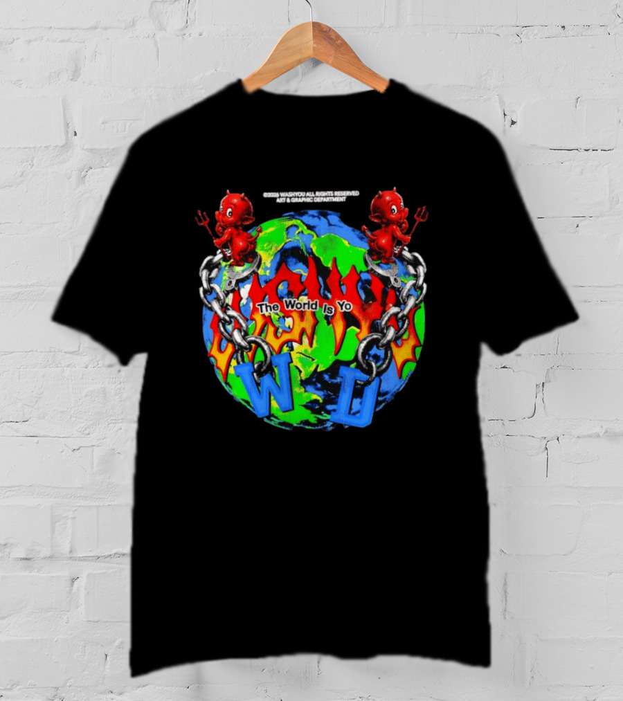 Washyou Devil Chain World Is Yours WJ Planet Flames T-Shirt
